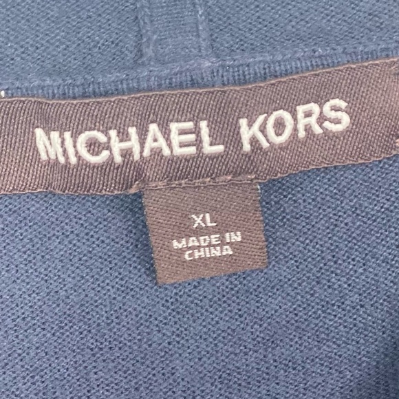 MICHAEL KORS Linen/Cotton Blend Ombré Lightweight Hoodie/Hooded Sweatshirt - XL - Picture 6 of 10